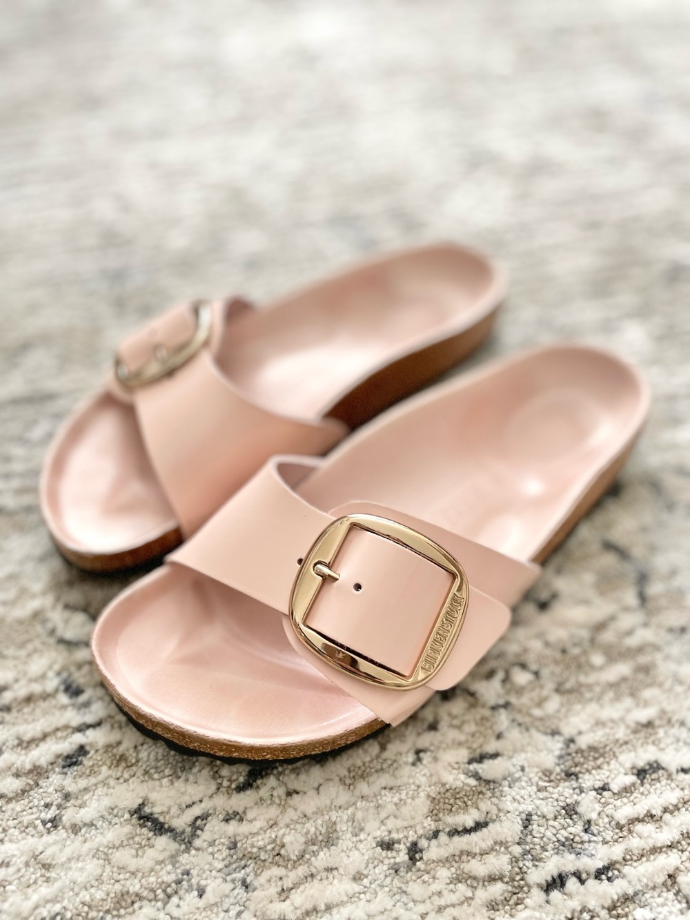 Birkenstock Madrid Big Buckle Slide Sandals 38 Size 7 Pink - Picture 2 of 9